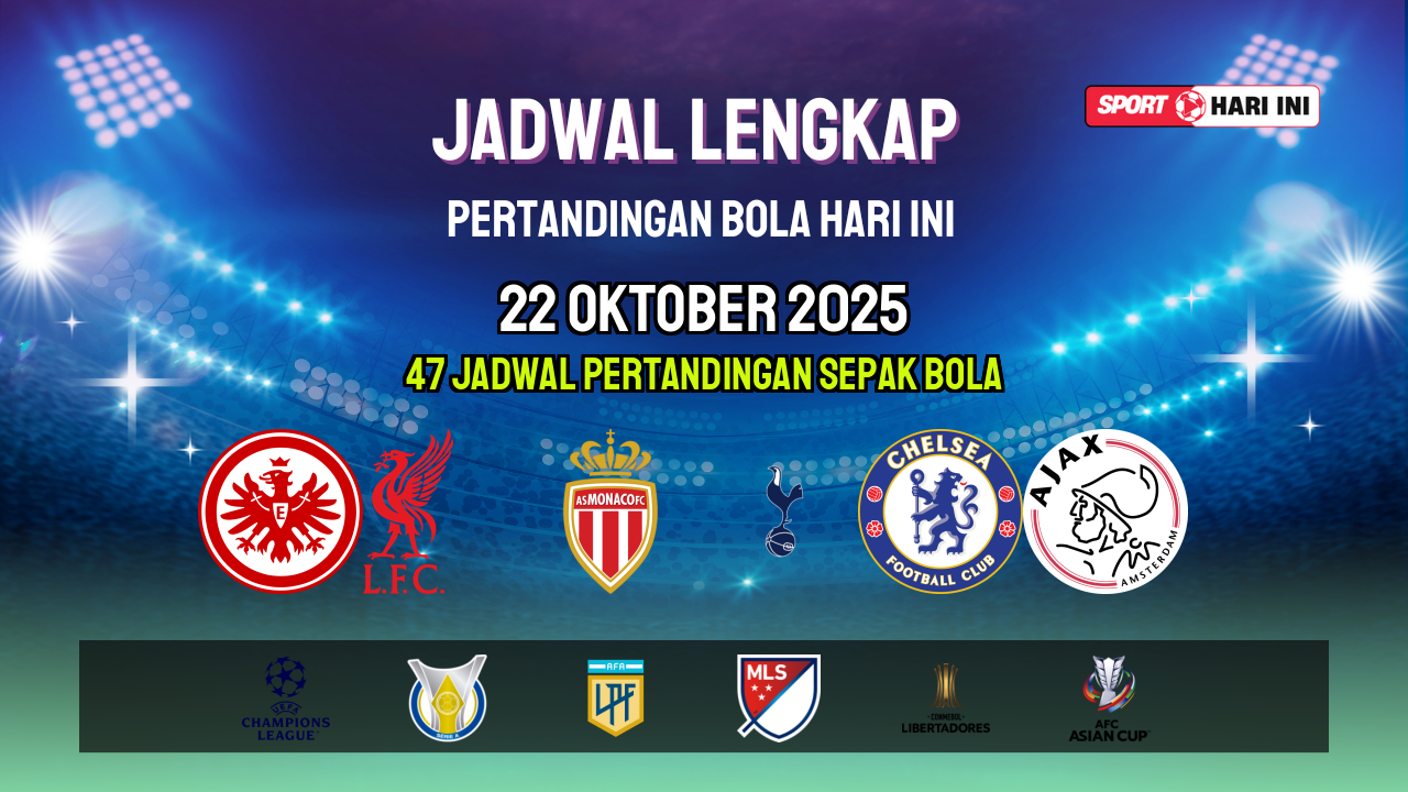 Jadwal Live Bola Hari Ini 22 Okt & 23 Okt | SportHariIni